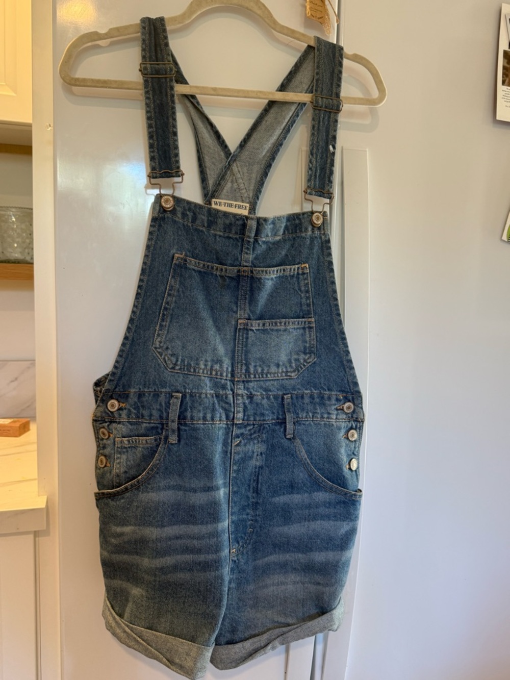 Free people denim jean overalls - Picture 2 of 11